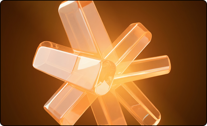 A light orange crystal-like form on a black background, conveying modern educational innovation in teaching, pedagogy, and learning development.