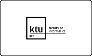 KTU Faculty of Informatics logo representing expertise in information technologies, programming, data science, and digital innovation.