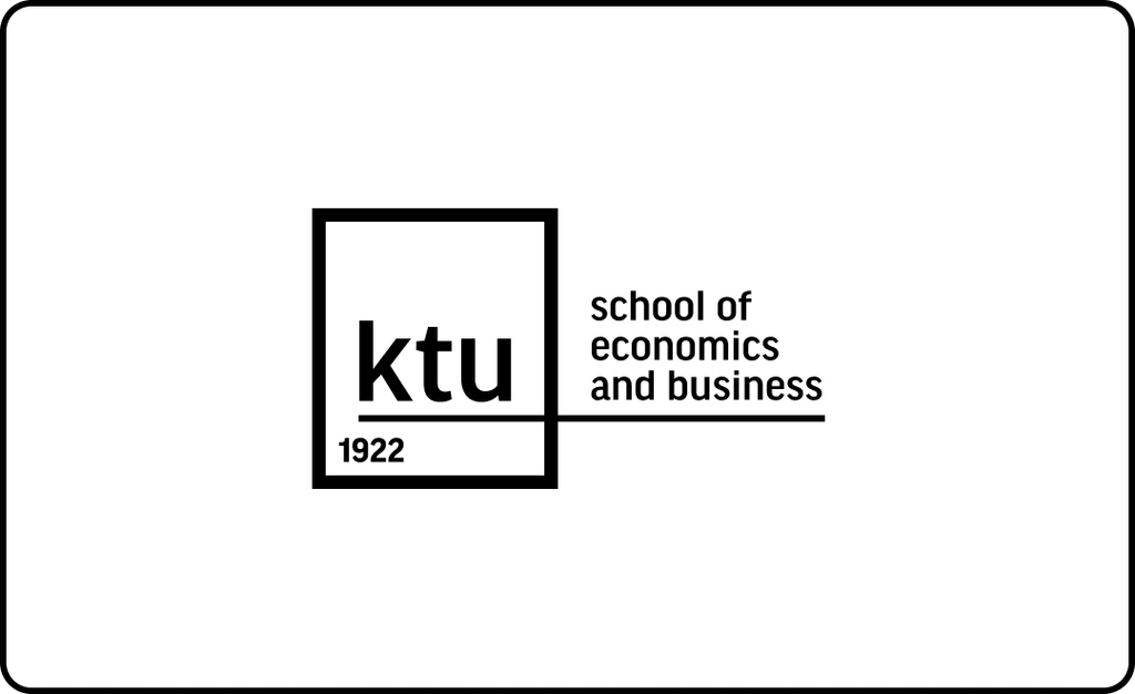 KTU School of Economics and Business logo representing expertise in economics, management, and business education.