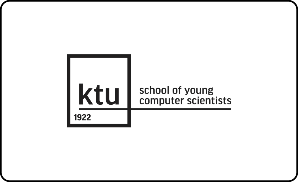 KTU School of Young Computer Scientists logo representing expertise in early digital literacy, programming, and technology education.